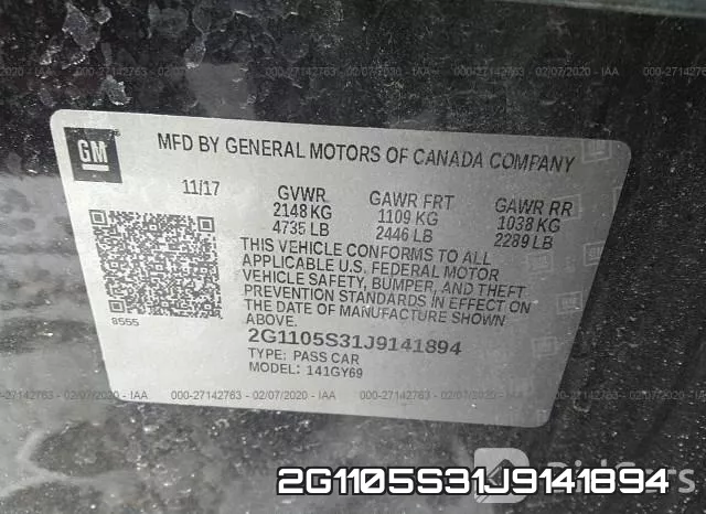 2G1105S31J9141894 фото 10