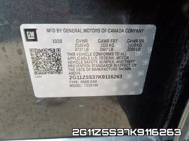 2G11Z5S37K9116263 фото 2