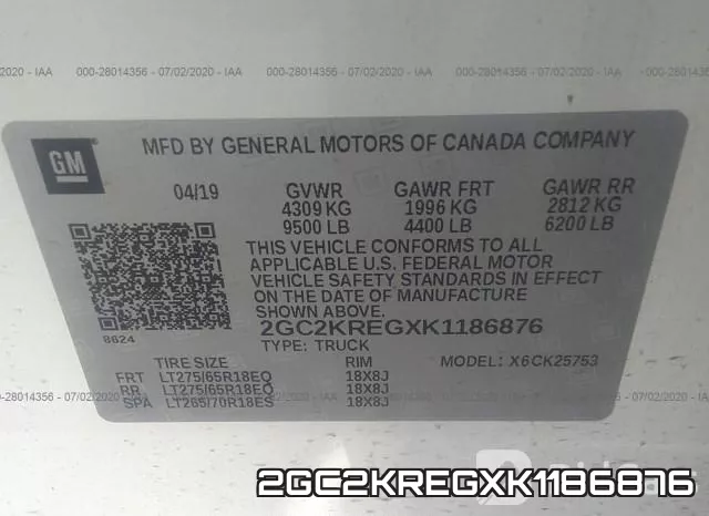 2GC2KREGXK1186876 фото 10