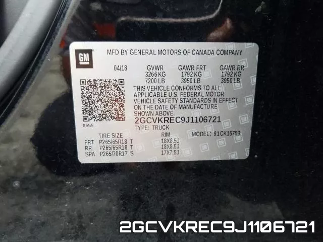 2GCVKREC9J1106721 фото 2