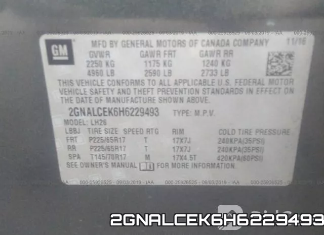 2GNALCEK6H6229493 фото 10