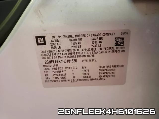 2GNFLEEK4H6101626 фото 2