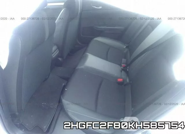 2HGFC2F80KH585754 фото 8