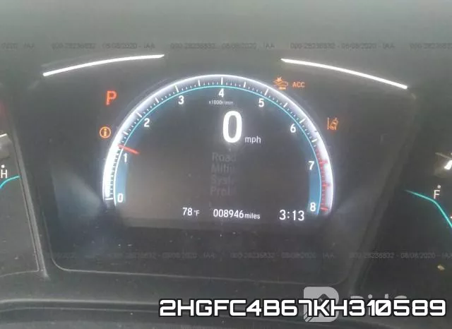 2HGFC4B67KH310589 фото 8