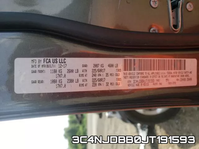 3C4NJDBB0JT191593 фото 2
