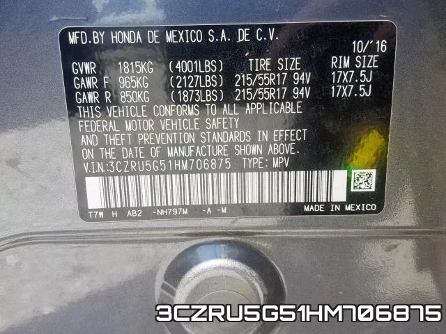 3CZRU5G51HM706875 фото 2