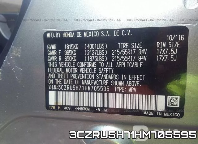 3CZRU5H71HM705595 фото 10