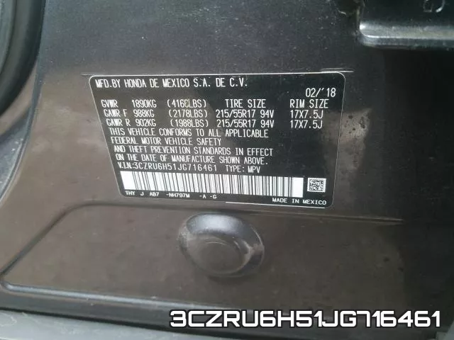 3CZRU6H51JG716461 фото 2