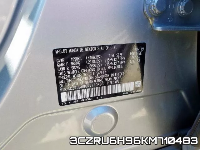3CZRU6H96KM710483 фото 2