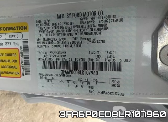 3FA6P0CD8LR107960 фото 10