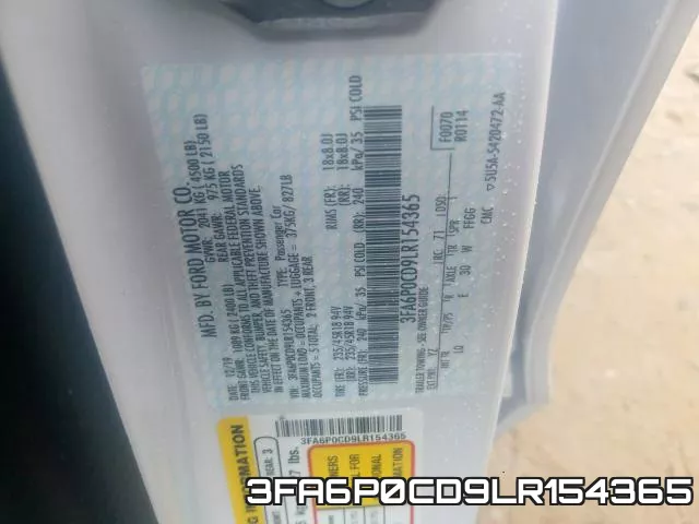 3FA6P0CD9LR154365 фото 2