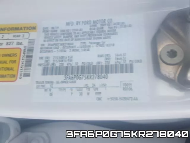 3FA6P0G75KR278040 фото 2