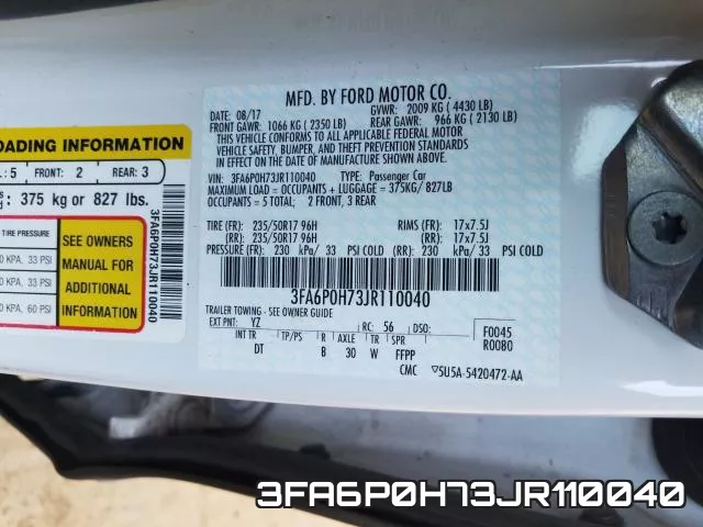 3FA6P0H73JR110040 фото 2