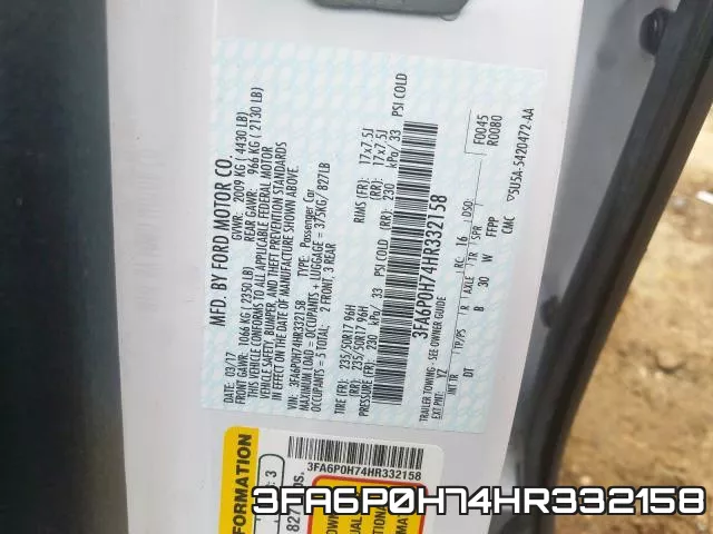 3FA6P0H74HR332158 фото 2