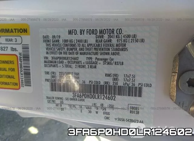 3FA6P0HD0LR124602 фото 10