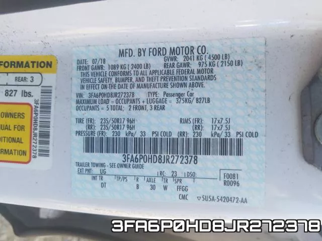 3FA6P0HD8JR272378 фото 2