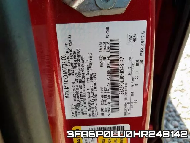 3FA6P0LU0HR248142 фото 2