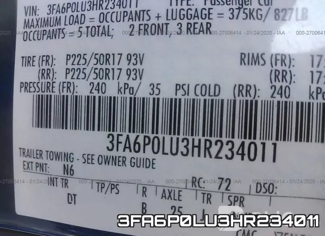 3FA6P0LU3HR234011 фото 10
