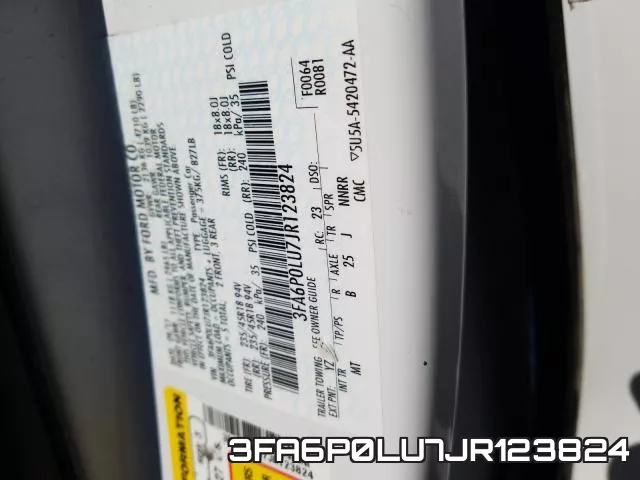 3FA6P0LU7JR123824 фото 2