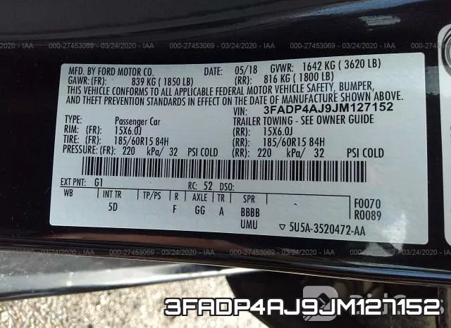 3FADP4AJ9JM127152 фото 10
