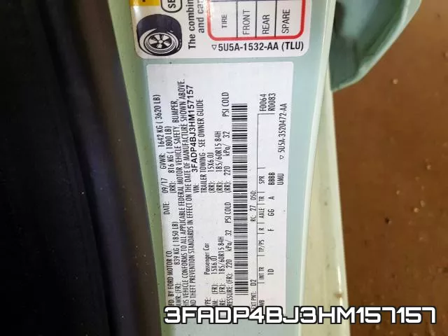 3FADP4BJ3HM157157 фото 2