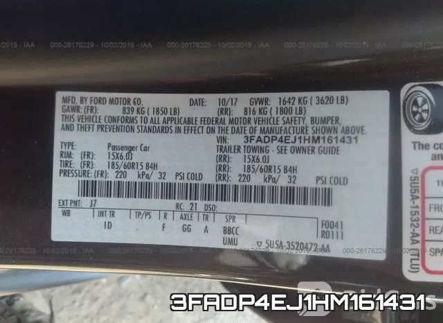 3FADP4EJ1HM161431 фото 10