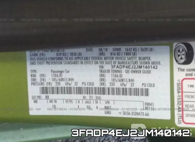 3FADP4EJ2JM140142 фото 10