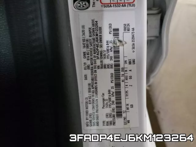 3FADP4EJ6KM123264 фото 2