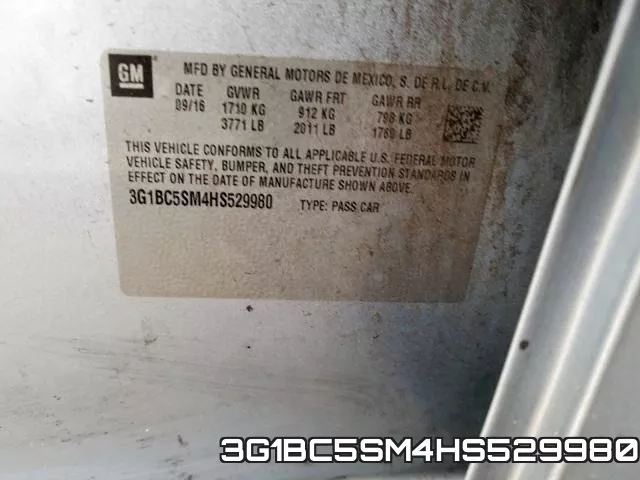 3G1BC5SM4HS529980 фото 2