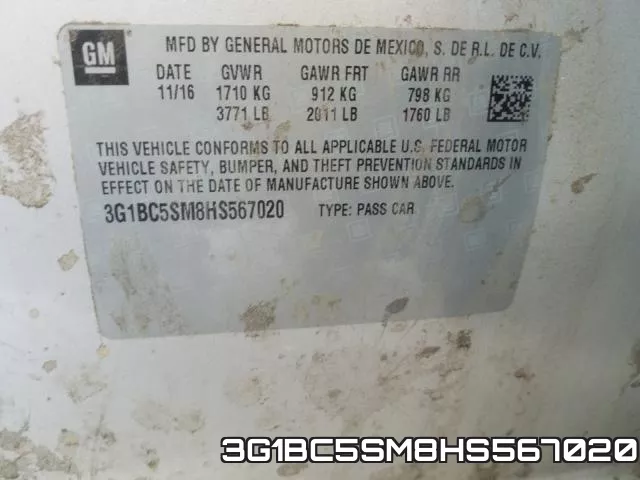 3G1BC5SM8HS567020 фото 2