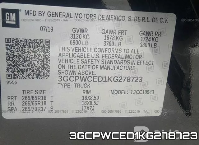 3GCPWCED1KG278723 фото 10