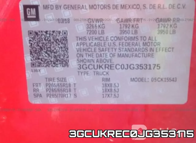 3GCUKREC0JG353175 фото 10