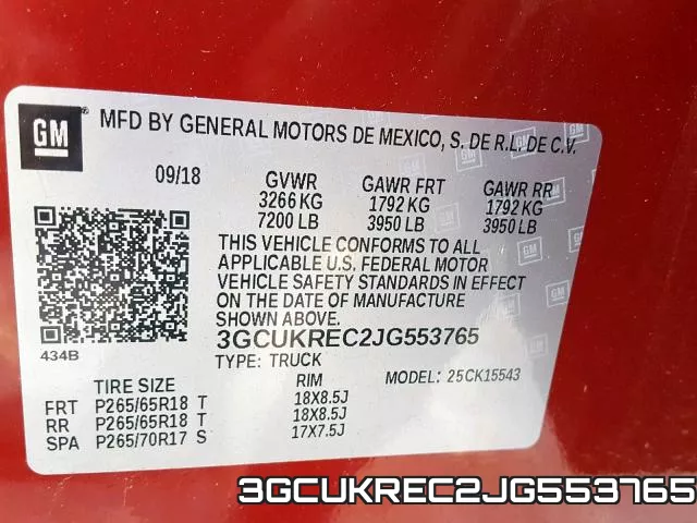 3GCUKREC2JG553765 фото 2