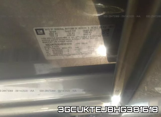 3GCUKTEJ8HG381618 фото 9
