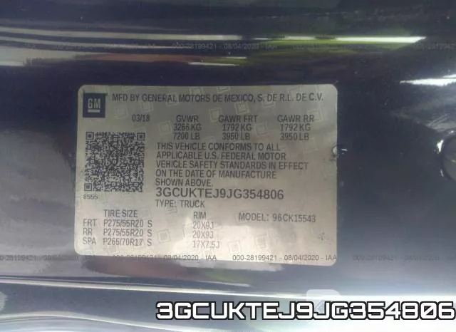 3GCUKTEJ9JG354806 фото 10
