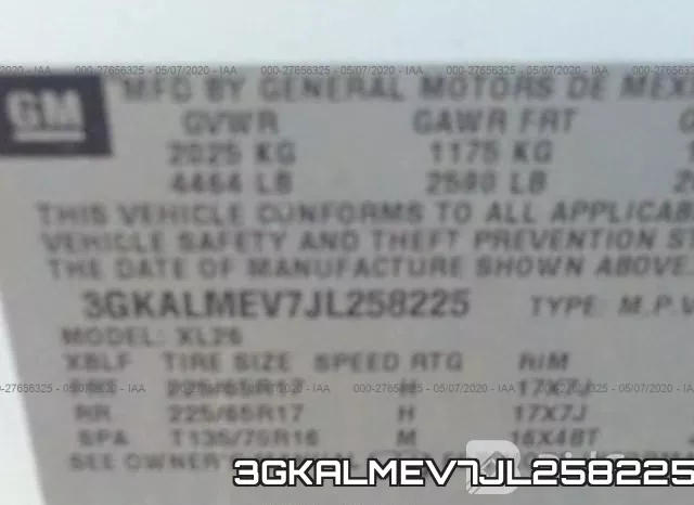 3GKALMEV7JL258225 фото 10