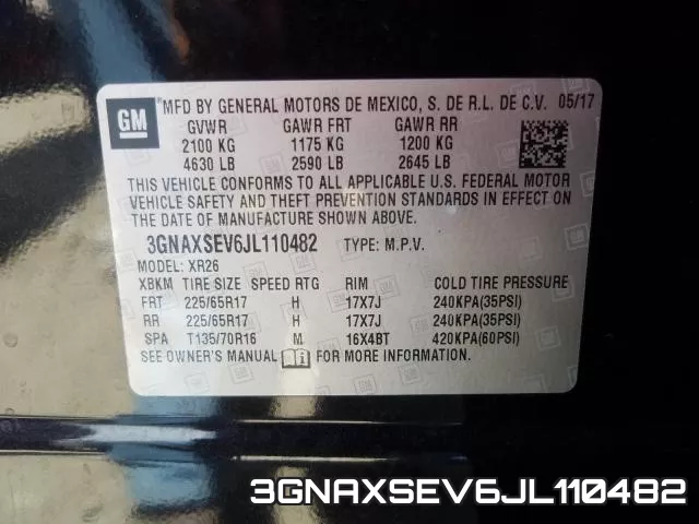 3GNAXSEV6JL110482 фото 2