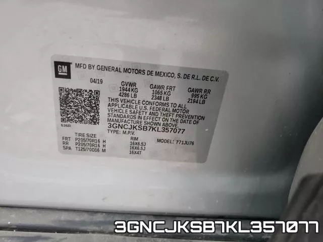 3GNCJKSB7KL357077 фото 2