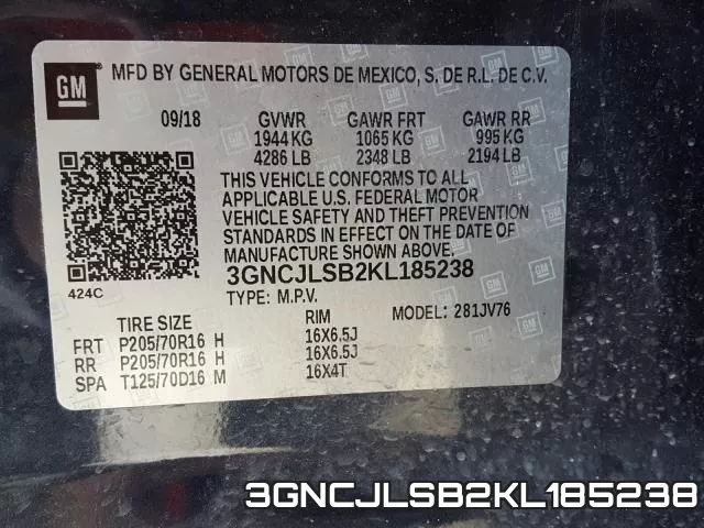 3GNCJLSB2KL185238 фото 2