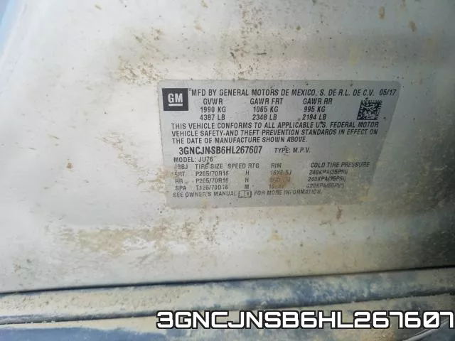 3GNCJNSB6HL267607 фото 2