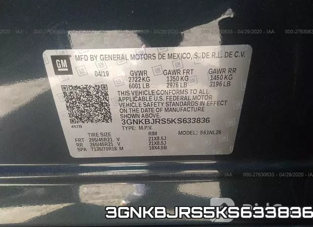 3GNKBJRS5KS633836 фото 10