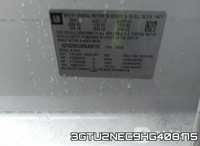 3GTU2NEC9HG408175 фото 10