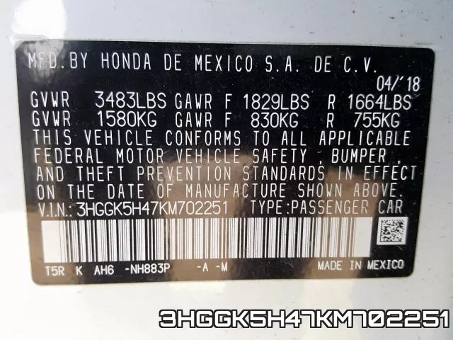 3HGGK5H47KM702251 фото 2
