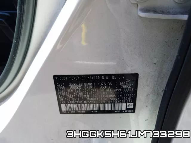 3HGGK5H61JM733298 фото 2