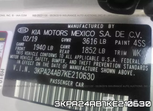 3KPA24AB7KE210630 фото 10