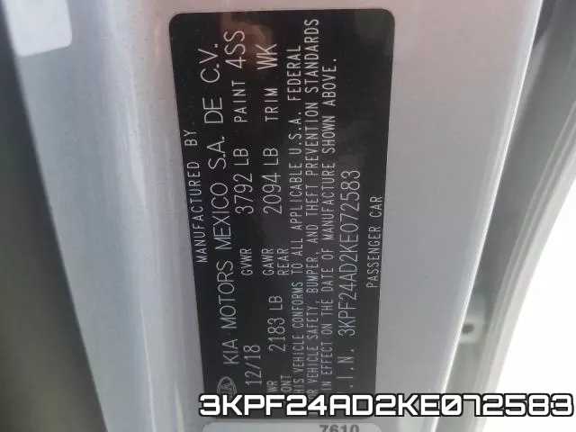 3KPF24AD2KE072583 фото 2