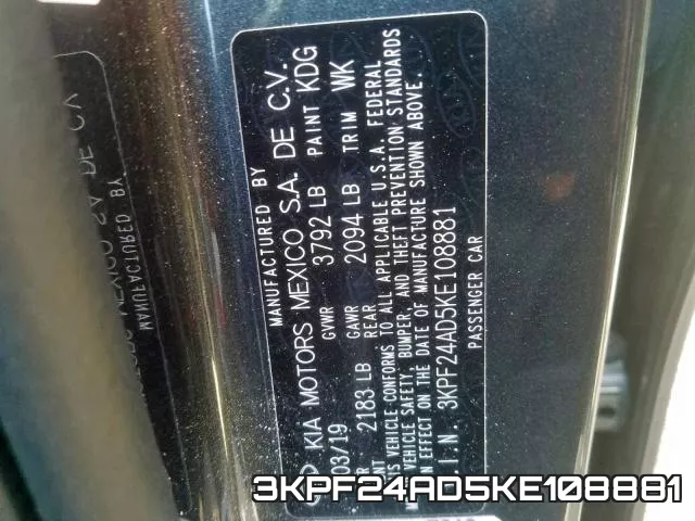 3KPF24AD5KE108881 фото 2