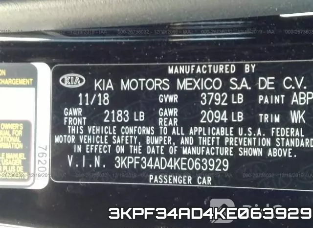 3KPF34AD4KE063929 фото 10