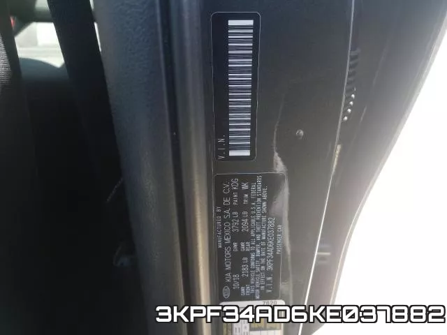 3KPF34AD6KE037882 фото 2