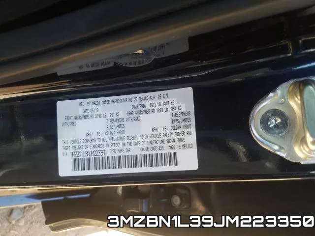 3MZBN1L39JM223350 фото 2